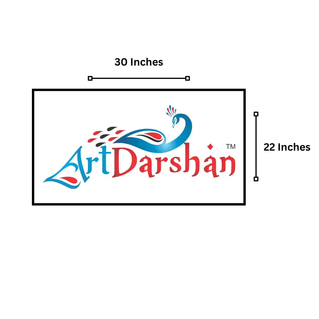 Artdarshan Madhubani Art Painting | Handmade Laxmi Ganesh Saraswati Design – Traditional Wall Decoration for Living Room, Bedroom & Office